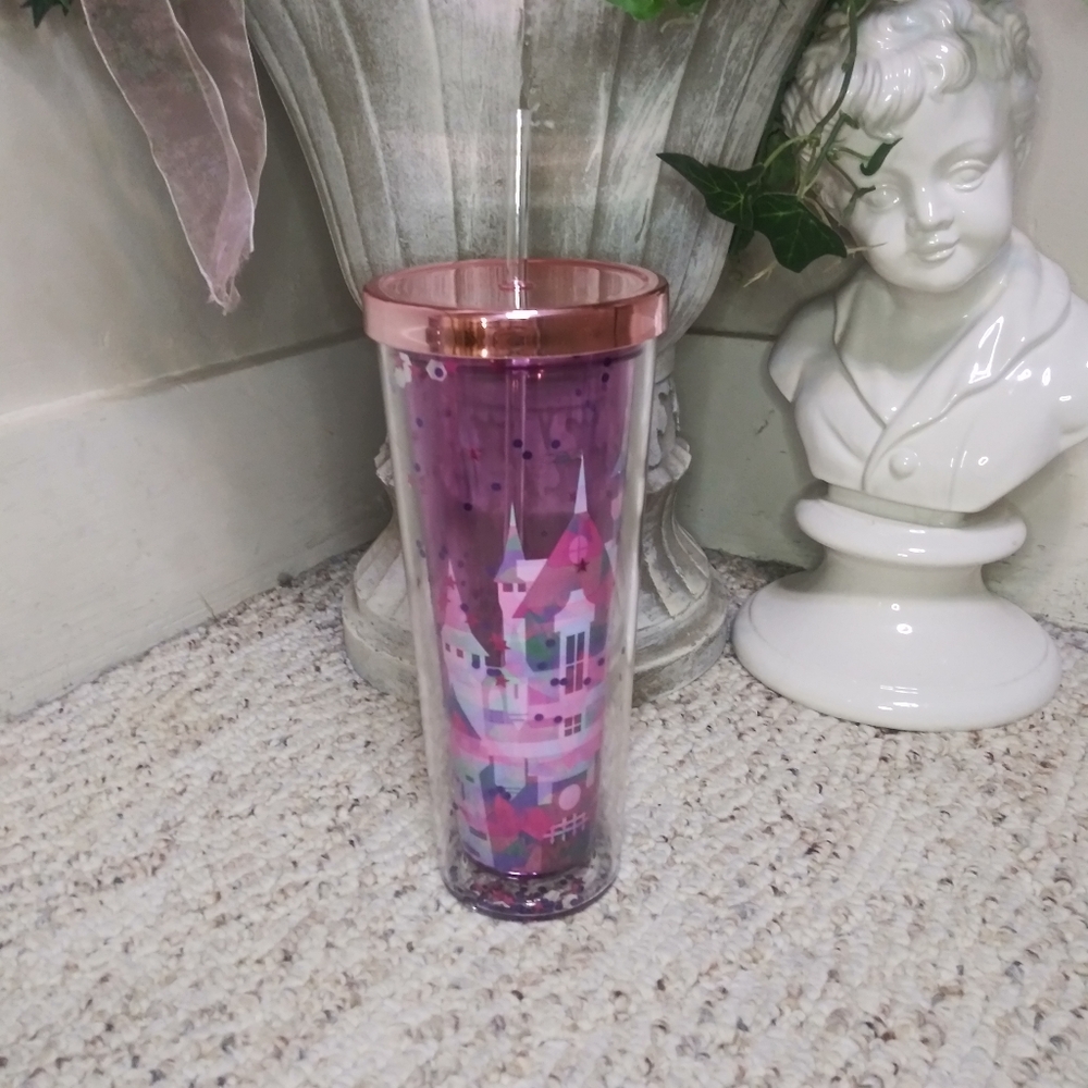 Disney Parks 2023 Fantasyland Castle Glitter Tumbler